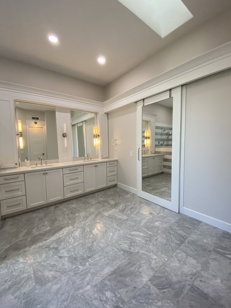 Master bath w urban element custom barn door — Bathroom Remodeling by Urban Element, Inc. in the East Valley of Arizona