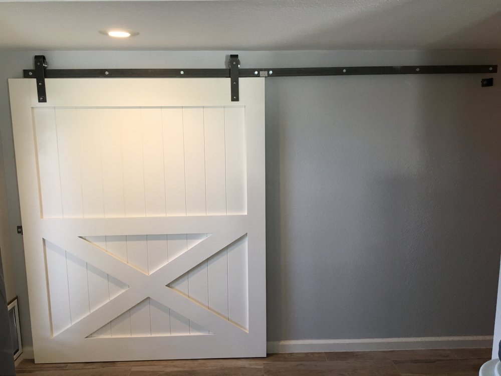 Pantry barn door installed — Custom Designs by Urban Element, Inc. in the East Valley of Arizona